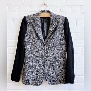 TAHARI wool grey black blazer jacket